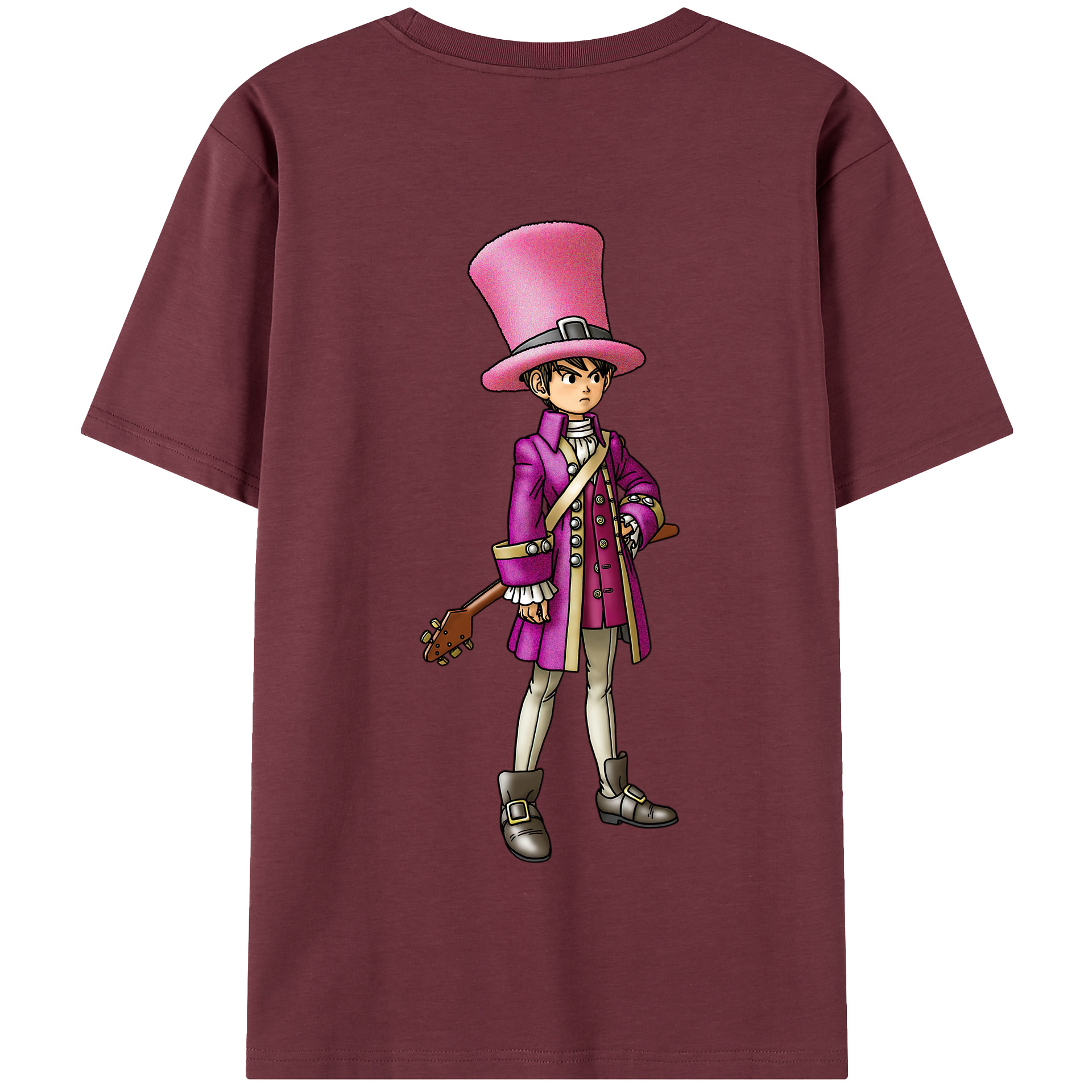 （画像用） ドラゴンクエスト Doragon Kuesuto Dragon Quest 綿100％半袖Tシャツ（背面プリント）